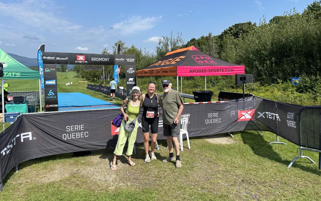 A Terrapin completes the sprint triathlon of the 2024 edition of XTERRA Bromont!
